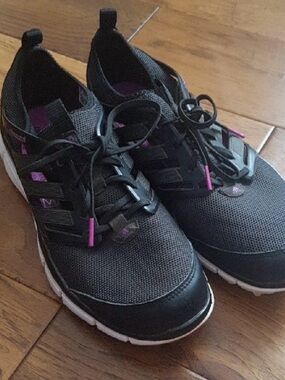 Adidas Women's Climacool ll Golf Shoes Black White Purple Spikeless Size 8